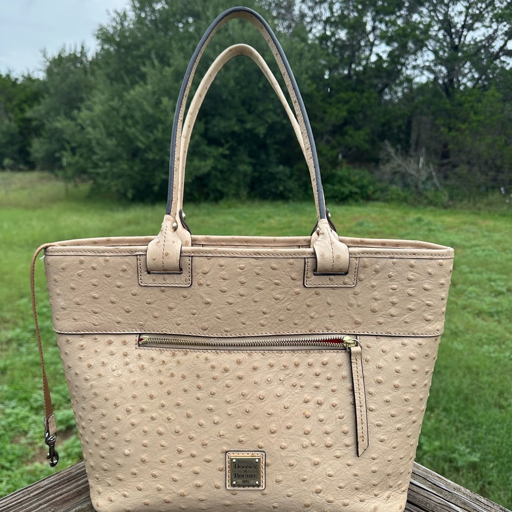 Dooney & Bourke Tan Pebbled Leather Tote